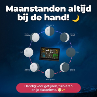 Denver Weerstation | Denver | Binnen en buiten (8-in-1 buitensensor, Radiogestuurde klok, Kalender, Alarmfunctie, Hygrometer, Weervoorspelling, Raam open-indicator, Comfort indicator, Touchscreen) WS-650 K170108376 - 5