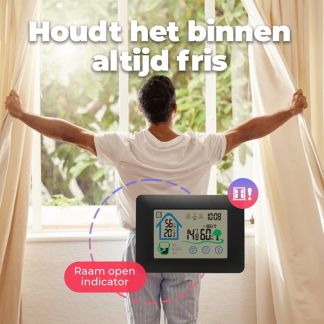 Denver Weerstation | Denver | Binnen en buiten (Klok, Hygrometer, Raam open-indicator, Touchscreen) WS-520 K170108374 - 5