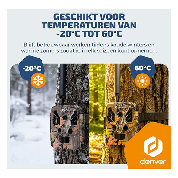Denver Wildcamera | Denver (4K, 48 MP, Bewegingssensor tot 20 meter, 4G, 5W zonnepaneel, Waterdicht, Nachtzicht) WSL-8050 K105005358 - 6