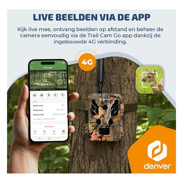 Denver Wildcamera | Denver (4K, 48 MP, Bewegingssensor tot 20 meter, 4G, 5W zonnepaneel, Waterdicht, Nachtzicht) WSL-8050 K105005358 - 7