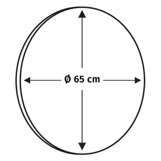 Differnz Badkamerspiegel | Differnz (65 x 65 cm, Rond, Aluminium, Zwart) 36.012.08 K010830051 - 5