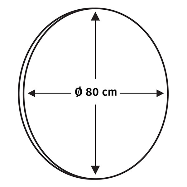 Differnz Badkamerspiegel | Differnz (80 x 80 cm, Rond, Aluminium, Wit) 36.210.09 K010830053 - 3