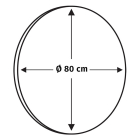 Differnz Badkamerspiegel | Differnz (80 x 80 cm, Rond, Aluminium, Wit) 36.210.09 K010830053 - 3