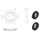 Differnz Cilinderrozet | Differnz (Rond, RVS, Brons) 86.030.52 K010830413 - 2