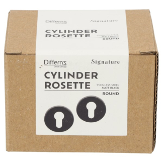 Differnz Cilinderrozet | Differnz (Rond, RVS, Zwart) 86.030.12 K010830332 - 2