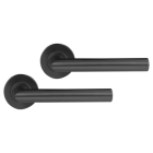 Differnz Deurklink | Differnz | Amsterdam (Rond rozet, RVS, Gun metal) 86.020.26 K010830373 - 1