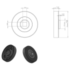 Differnz Deurklink | Differnz | Amsterdam (Rond rozet, RVS, Gun metal) 86.020.26 K010830373 - 4