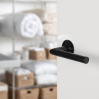 Differnz Deurklink | Differnz | Amsterdam (Rond rozet, Slim, RVS, Zwart) 86.020.17 K010830307 - 2
