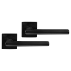 Differnz Deurklink | Differnz | Den Haag (Vierkant rozet, RVS, Zwart) 86.021.19 K010830330 - 1