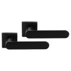 Differnz Deurklink | Differnz | Eindhoven (Vierkant rozet, RVS, Zwart) 86.022.19 K010830328 - 1