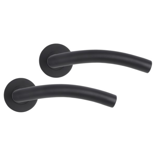 Differnz Deurklink | Differnz | Essence (Rond rozet, RVS, Zwart) 86.028.17 K010830415 - 1