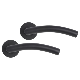 Differnz Deurklink | Differnz | Essence (Rond rozet, RVS, Zwart) 86.028.17 K010830415