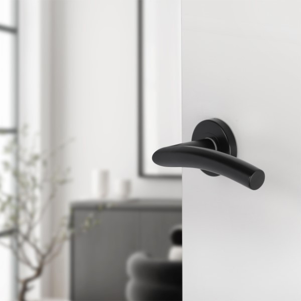 Differnz Deurklink | Differnz | Essence (Rond rozet, RVS, Zwart) 86.028.17 K010830415 - 2