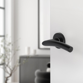 Differnz Deurklink | Differnz | Essence (Rond rozet, RVS, Zwart) 86.028.17 K010830415 - 2