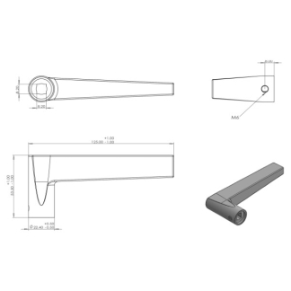 Differnz Deurklink | Differnz | Rotterdam (Vierkant rozet, RVS, Gun metal) 86.025.29 K010830379 - 3