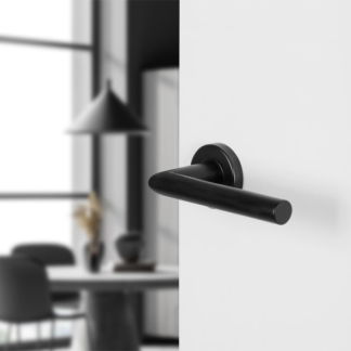 Differnz Deurklink | Differnz (Rond rozet, RVS, Zwart) 86.020.16 K010830305 - 2