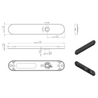 Differnz Deurklink met blindschild | Differnz | Amsterdam (RVS, Gun metal) 86.020.21 K010830369 - 4