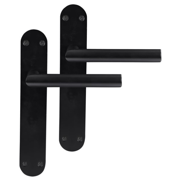 Differnz Deurklink met blindschild | Differnz | Amsterdam (RVS, Zwart) 86.020.15 K010830306 - 1