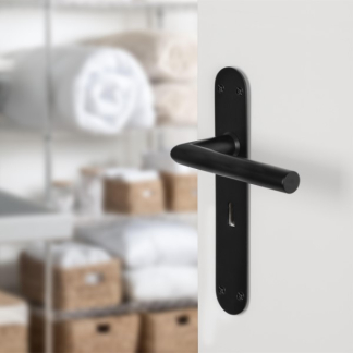 Differnz Deurklink met blindschild | Differnz | Amsterdam (RVS, Zwart) 86.020.15 K010830306 - 2