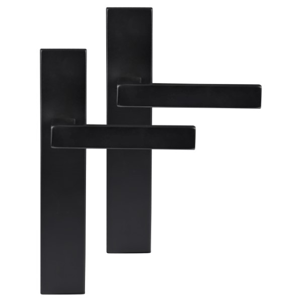 Differnz Deurklink met blindschild | Differnz | Tilburg | 55 mm (RVS, Zwart) 86.026.11 K010830308 - 1