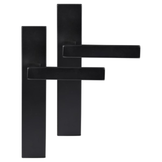 Differnz Deurklink met blindschild | Differnz | Tilburg | 55 mm (RVS, Zwart) 86.026.11 K010830308