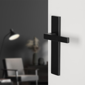 Differnz Deurklink met blindschild | Differnz | Tilburg | 55 mm (RVS, Zwart) 86.026.11 K010830308 - 2