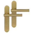 Differnz Deurklink met blindschild | Differnz | Utrecht | 55 mm (Ruwe hendel, RVS, Goud) 86.027.31 K010830388 - 1