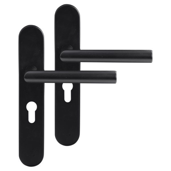 Differnz Deurklink met cilinderschild | Differnz | Amsterdam (RVS, Zwart) 86.020.13 K010830303 - 1