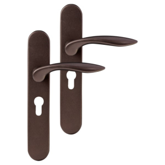 Differnz Deurklink met cilinderschild | Differnz | Groningen | 55 mm (Ovaal, RVS, Brons) 86.023.53 K010830409