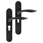 Differnz Deurklink met cilinderschild | Differnz | Groningen | 55 mm (Ovaal, RVS, Zwart) 86.023.13 K010830320 - 1