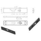 Differnz Deurklink met clinderschild | Differnz | Rotterdam | 55 mm (RVS, Zwart) 86.025.13 K010830315 - 3