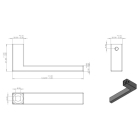 Differnz Deurklink met clinderschild | Differnz | Tilburg | 55 mm (RVS, Gun metal) 86.026.24 K010830376 - 3