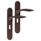 Deurklink met sleutelschild | Differnz | Groningen | 55 mm (Ovaal, RVS, Brons)