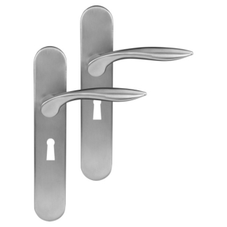 Differnz Deurklink met sleutelschild | Differnz | Groningen | 55 mm (Ovaal, RVS, Chroom) 86.023.02 K010830353 - 1