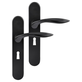 Differnz Deurklink met sleutelschild | Differnz | Groningen | 55 mm (Ovaal, RVS, Zwart) 86.023.12 K010830319 - 1