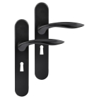 Differnz Deurklink met sleutelschild | Differnz | Groningen | 55 mm (Ovaal, RVS, Zwart) 86.023.12 K010830319 - 1