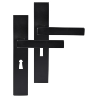 Differnz Deurklink met sleutelschild | Differnz | Tilburg | 55 mm (RVS, Zwart) 86.026.12 K010830309 - 1