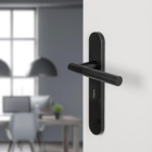 Differnz Deurklink met sleutelschild | Differnz | Utrecht | 55 cm (Ruwe hendel, RVS, Zwart) 86.027.12 K010830324 - 2
