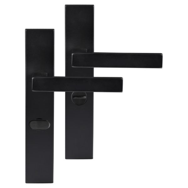 Differnz Deurklink met wc-sluiting schild | Differnz | Tilburg | 63 mm (RVS, Zwart) 86.026.14 K010830311 - 1