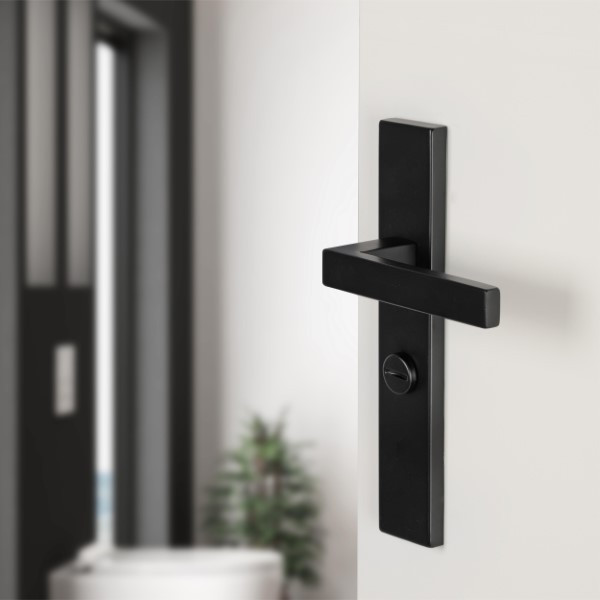 Differnz Deurklink met wc-sluiting schild | Differnz | Tilburg | 63 mm (RVS, Zwart) 86.026.14 K010830311 - 2