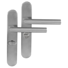 Deurklink met wc-sluitingschild | Differnz | Amsterdam | 63 mm (RVS, Chroom)