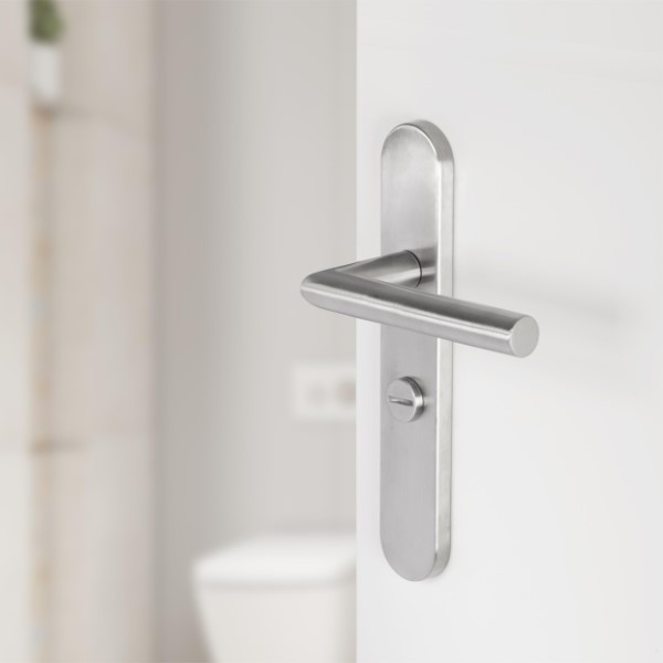 Differnz Deurklink met wc-sluitingschild | Differnz | Amsterdam | 63 mm (RVS, Chroom) 86.020.04 K010830340 - 2
