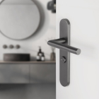 Differnz Deurklink met wc-sluitingschild | Differnz | Amsterdam | 63 mm (RVS, Gun metal) 86.020.24 K010830372 - 2