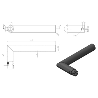 Differnz Deurklink met wc-sluitingschild | Differnz | Amsterdam | 63 mm (Rond rozet, RVS, Zwart) 86.020.14 K010830304 - 3