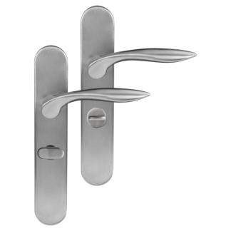 Differnz Deurklink met wc-sluitingschild | Differnz | Groningen | 63 mm (Ovaal, RVS, Chroom) 86.023.04 K010830355 - 1