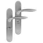 Differnz Deurklink met wc-sluitingschild | Differnz | Groningen | 63 mm (Ovaal, RVS, Chroom) 86.023.04 K010830355 - 1