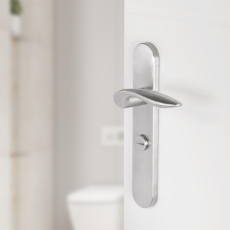 Differnz Deurklink met wc-sluitingschild | Differnz | Groningen | 63 mm (Ovaal, RVS, Chroom) 86.023.04 K010830355 - 2