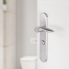 Differnz Deurklink met wc-sluitingschild | Differnz | Groningen | 63 mm (Ovaal, RVS, Chroom) 86.023.04 K010830355 - 2