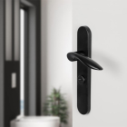 Differnz Deurklink met wc-sluitingschild | Differnz | Groningen | 63 mm (Ovaal, RVS, Zwart) 86.023.14 K010830321 - 2