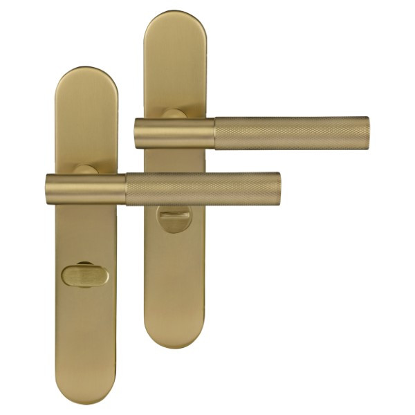 Differnz Deurklink met wc-sluitingschild | Differnz | Utrecht | 63 cm (Ruwe hendel, RVS, Goud) 86.027.34 K010830390 - 1